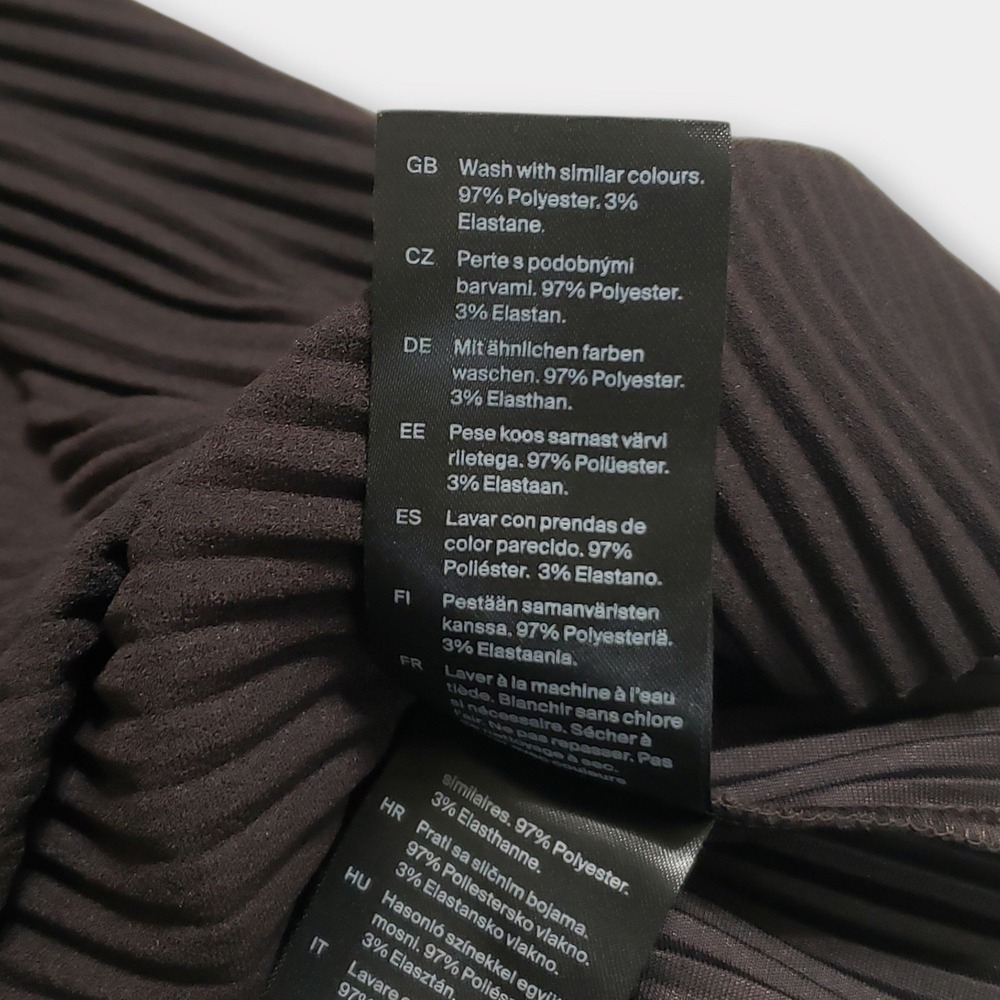 COS Womens Pleated Batwing Long Sleeve Oversized Boxy Top Dark Brown Small - Picture 9 of 12